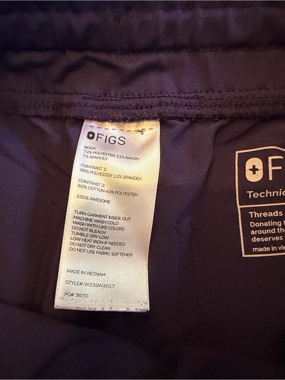 Figs Zamora Joggers- Purple Jam - Picture 3 of 6